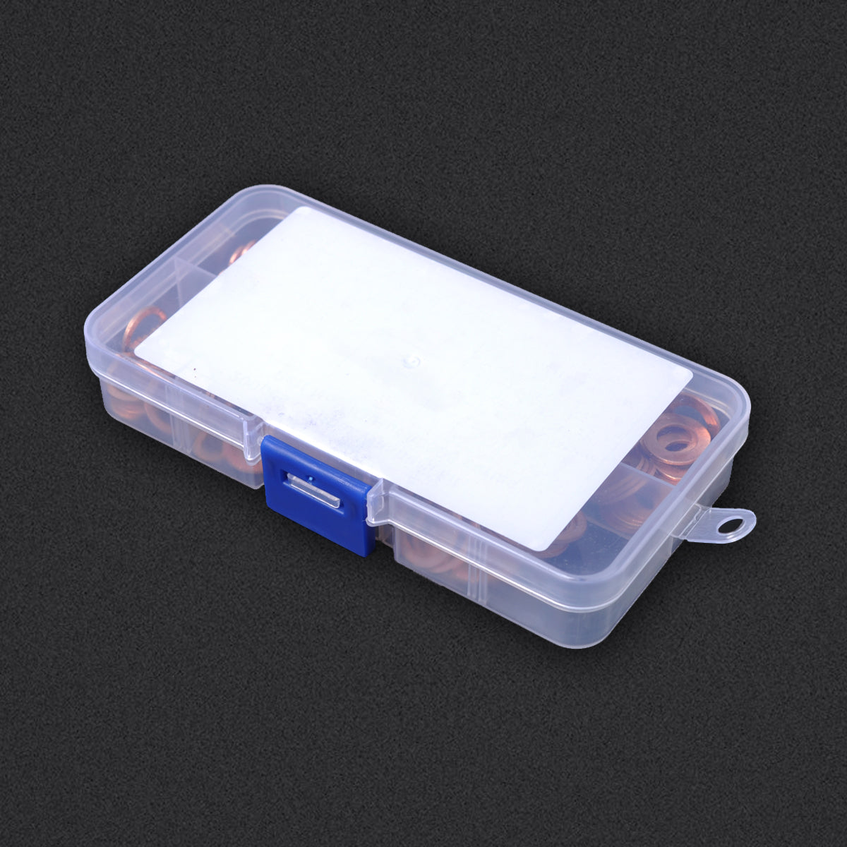 A0395 200Pcs / Set Copper Sealing Washers Flat Rings Gaskets with Plastic Box A0395 200Pcs / Set Copper Sealing Washers Flat Rings Gaskets with Plastic Box